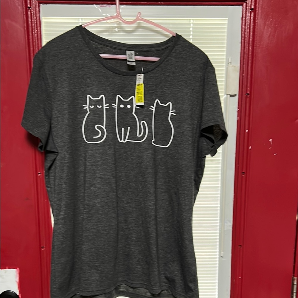 Charming Charcoal Cat Tee